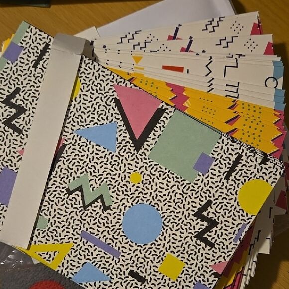 Retro Geometric Patterned Cards stationary print pattern card stock 22 - Picture 1 of 16